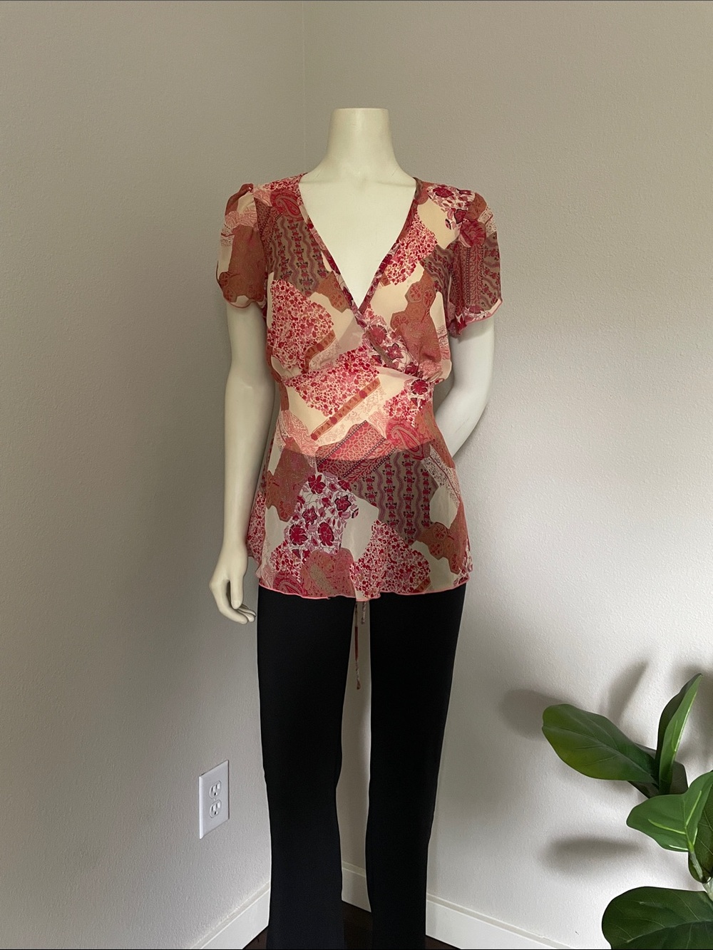 Vintage Sheer Paisley Blouse